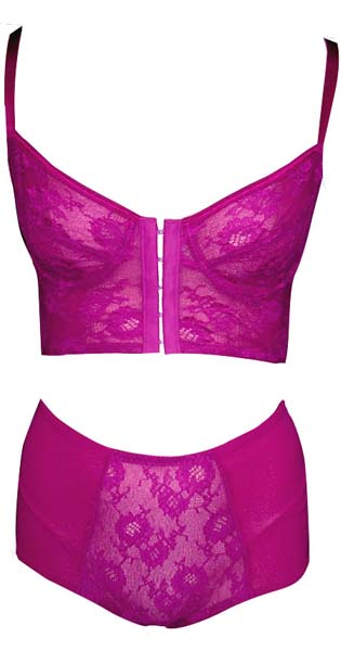 Fushia Lace Set