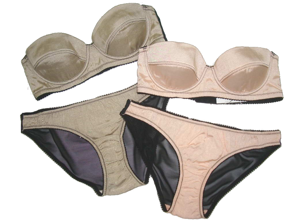 satin bra set